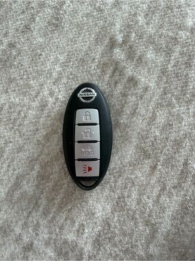 Nissan Black and Silver Key Fob Remote - OEM Car Remote - for press to start